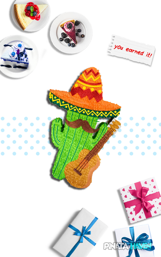 Cactus pinata present for your birthday party fun