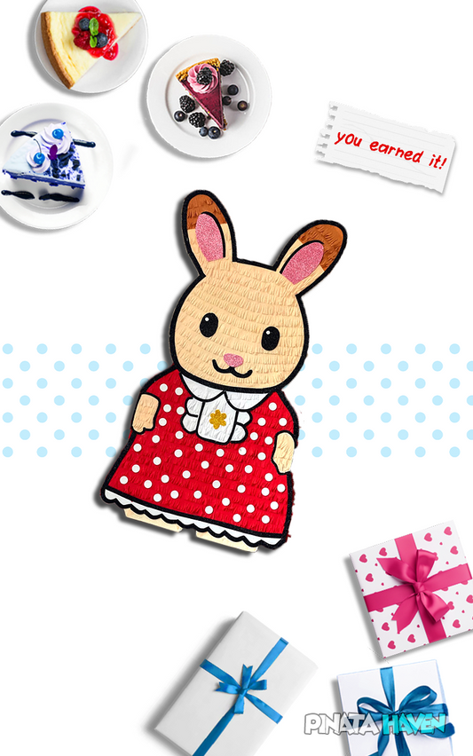 Cute bunny poke a dot pinata present for your daughters birthday party fun