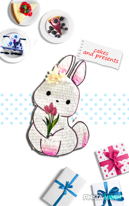 cute bunny easter pinata present for your daughters birthday party fun