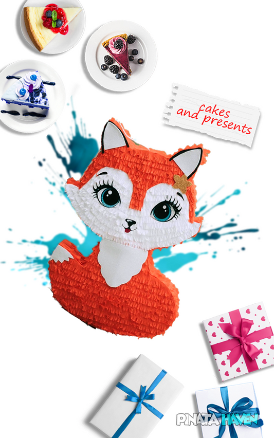 cute fox pinata present for your daughters birthday party fun