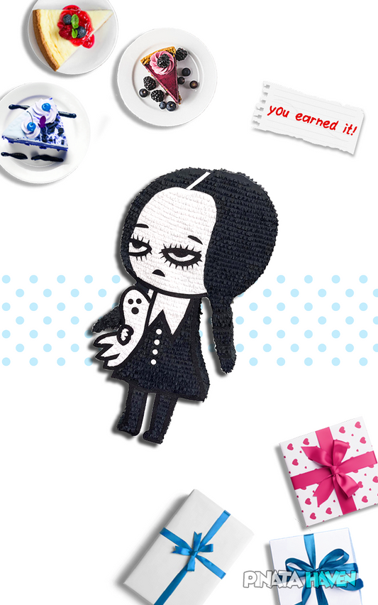 wednesday adams pinata present for your daughters birthday party fun