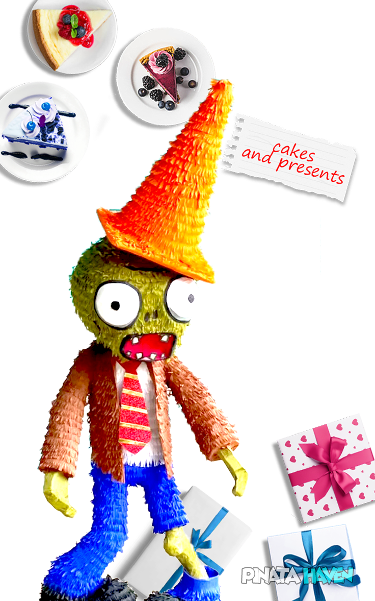zombie pinata present for birthday party fun plants vs zombies